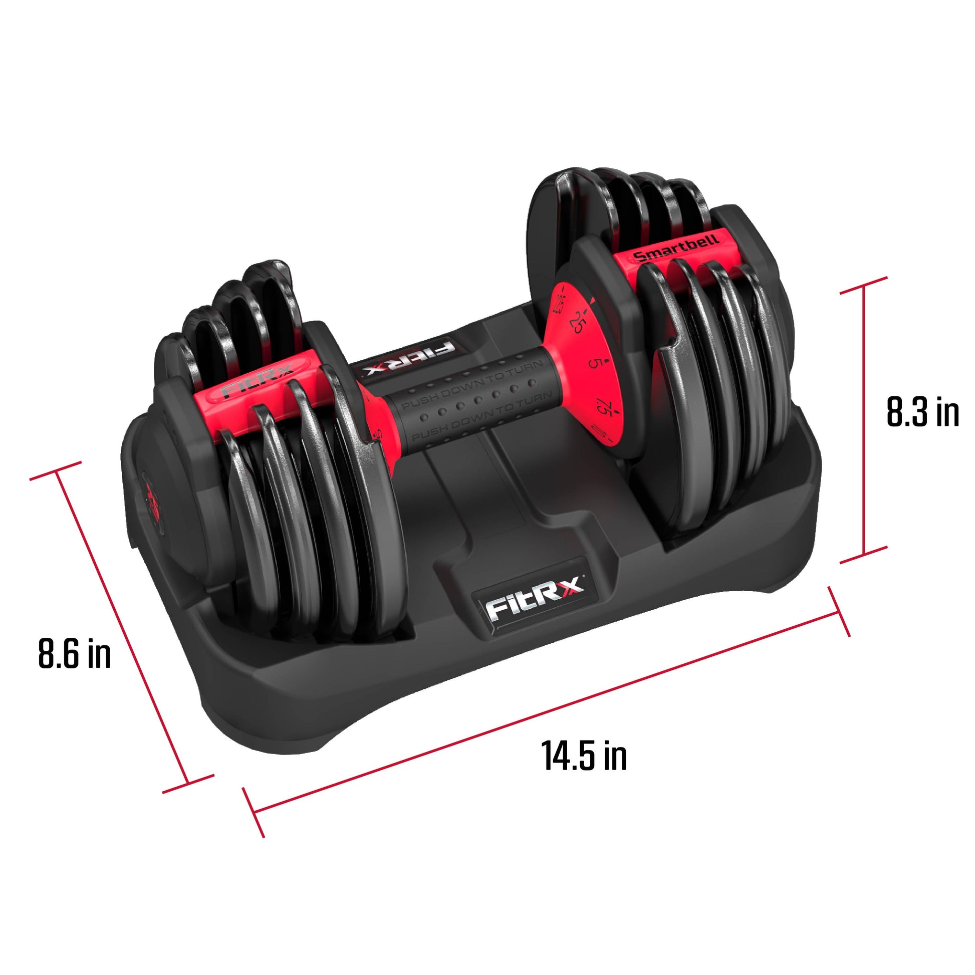 Adjustable Dumbbells, 25Lb Smartbell Dumbbell Set with 9-In-1 Quick-Select Weights, 2.5Lb Increments for Home Gym