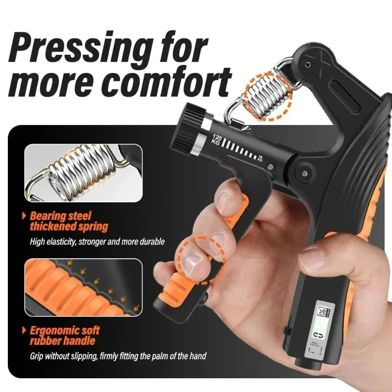 1-2Pcs 10-120Kg Adjustable Heavy Hand Grip Exercise Strengthener Gripper Finger Expander Arm Wrist Forearm Trainers Handgrip